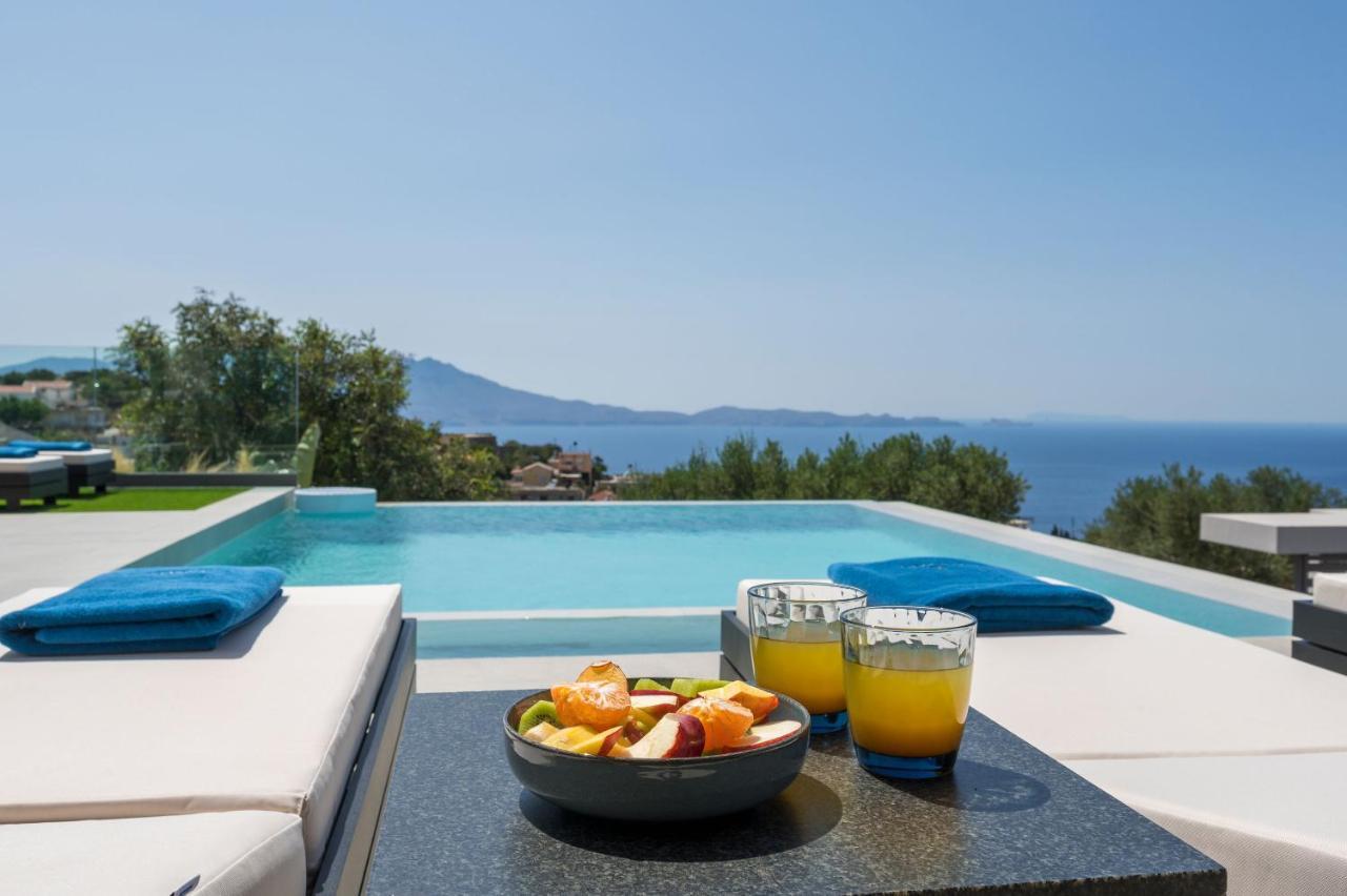 Villa Ekphrasis With Sea View And Jacuzzi Ravdhoúkha 外观 照片