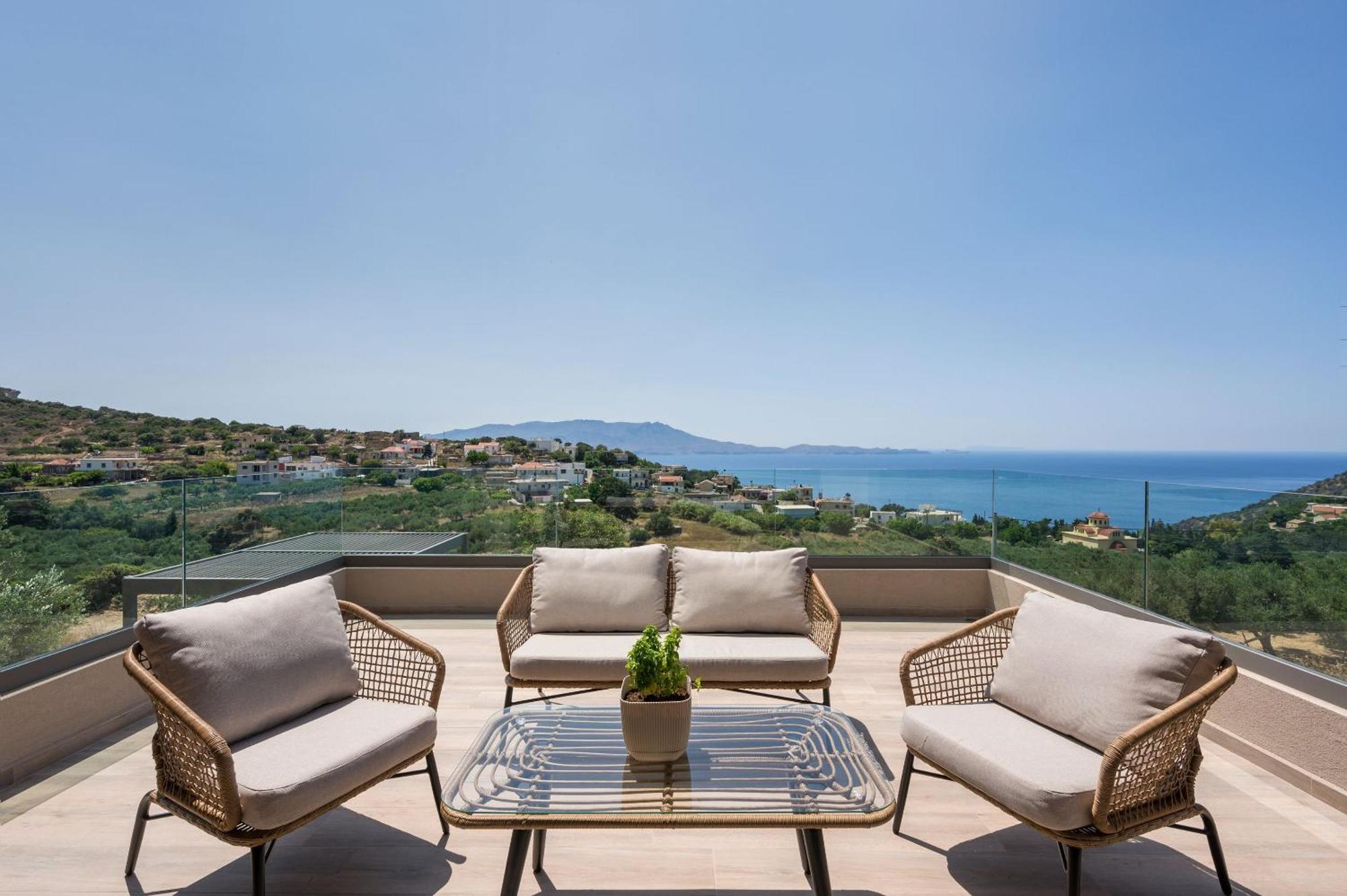 Villa Ekphrasis With Sea View And Jacuzzi Ravdhoúkha 外观 照片