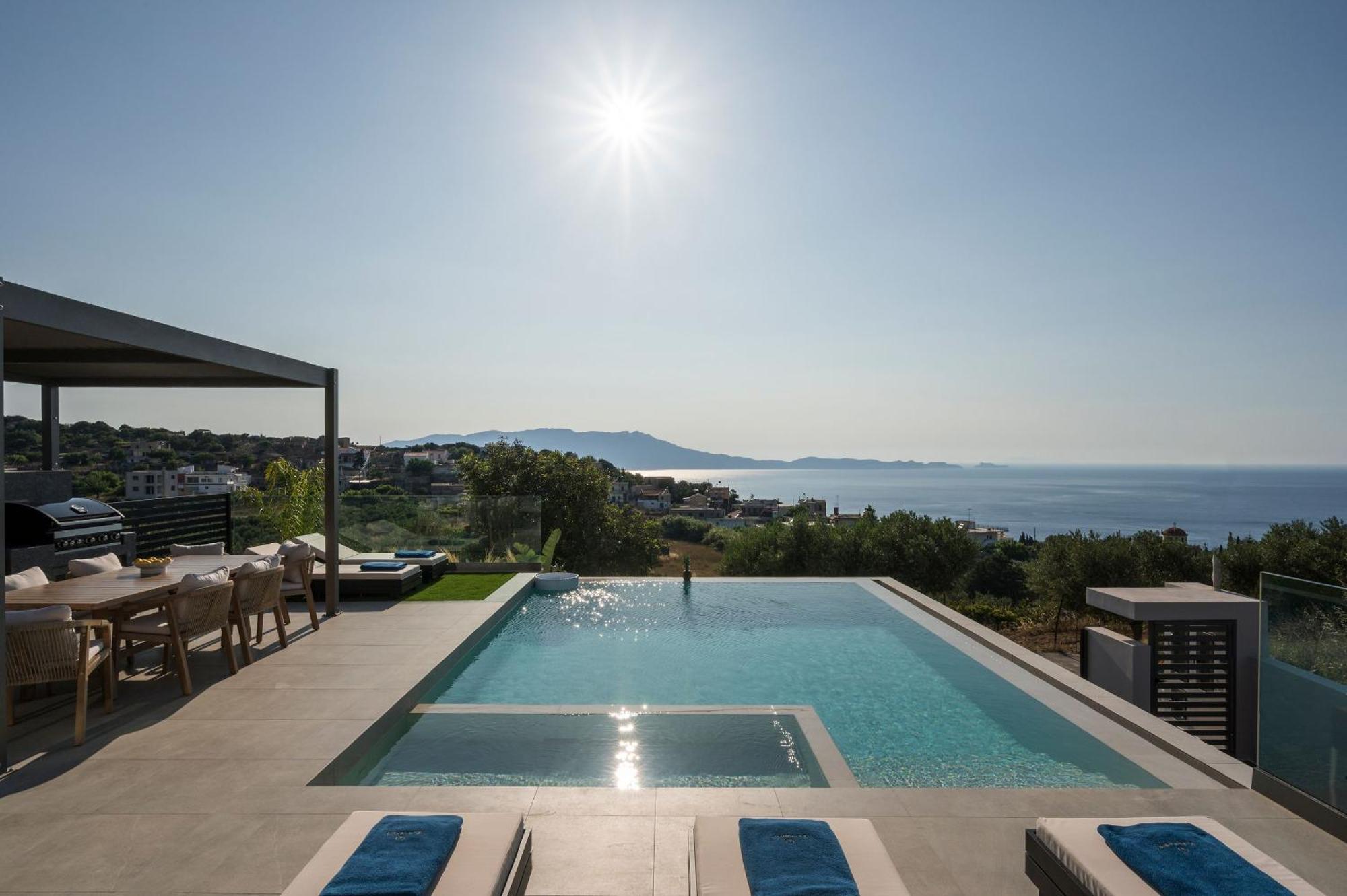 Villa Ekphrasis With Sea View And Jacuzzi Ravdhoúkha 外观 照片