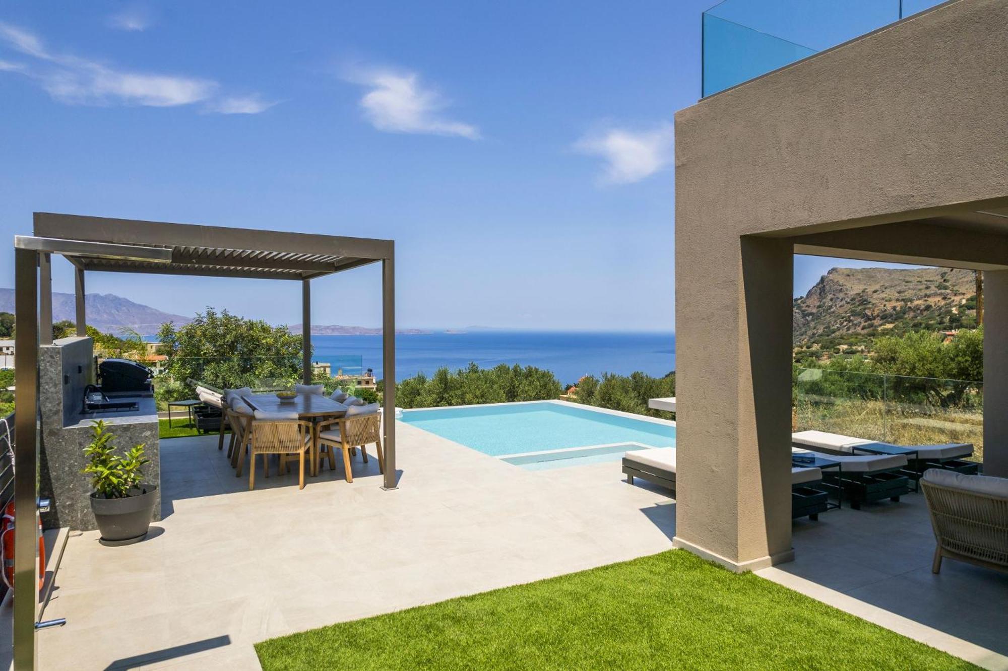 Villa Ekphrasis With Sea View And Jacuzzi Ravdhoúkha 外观 照片
